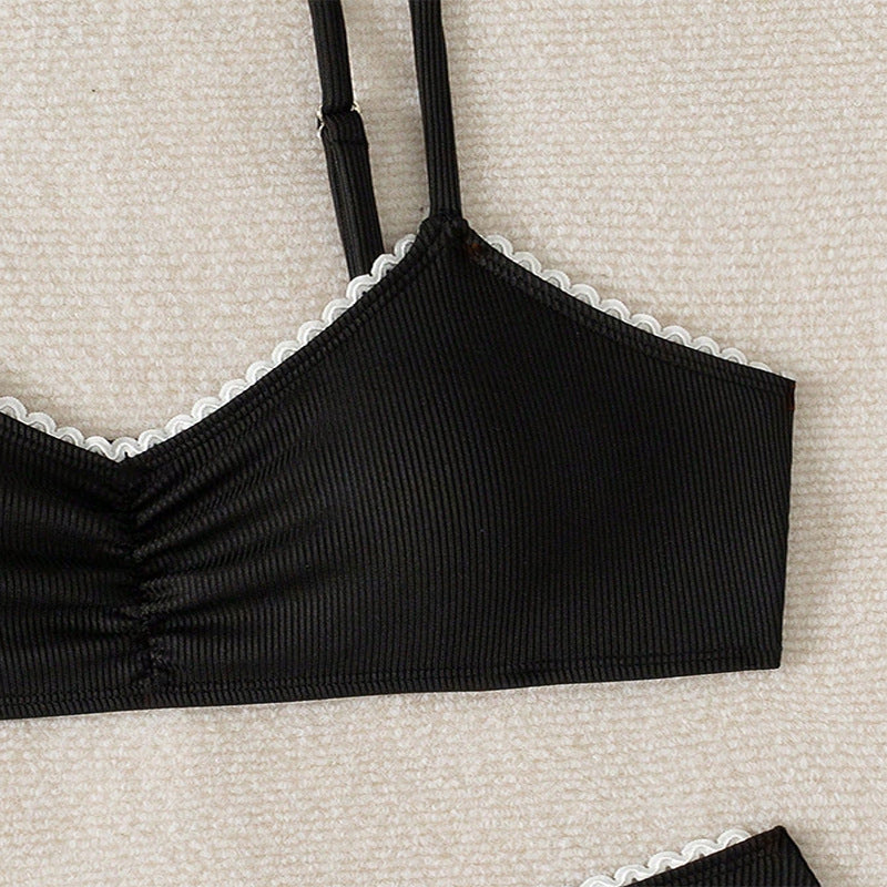 Black + white bikini