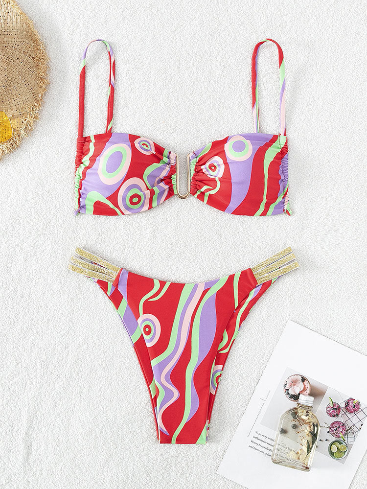 Ripple pattern bikini