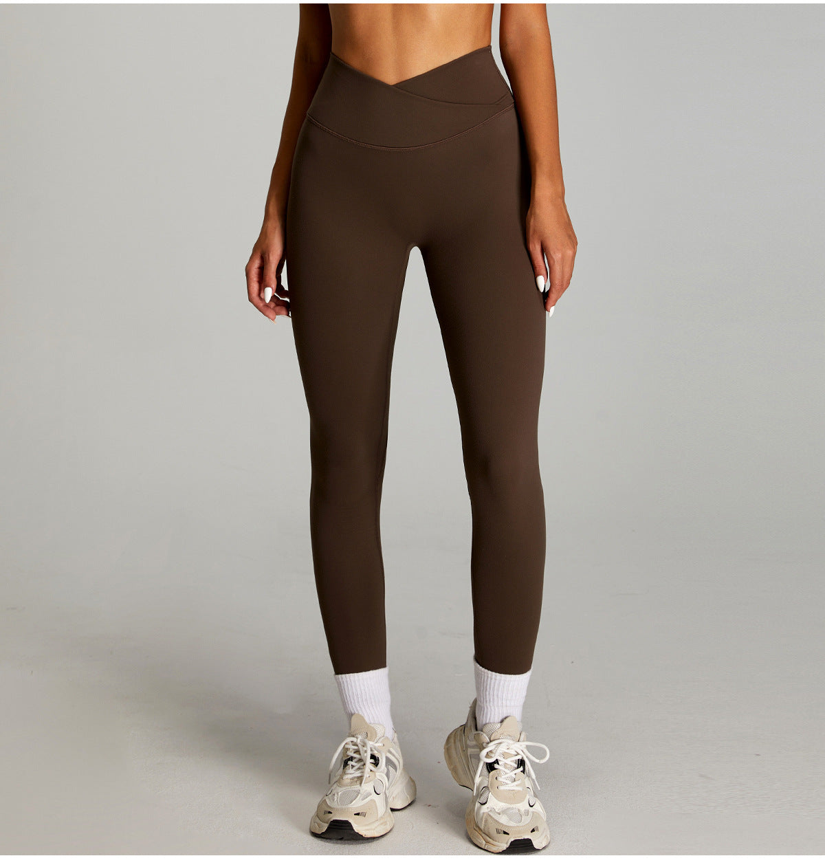 High waisted tight fitting sports pants for women
