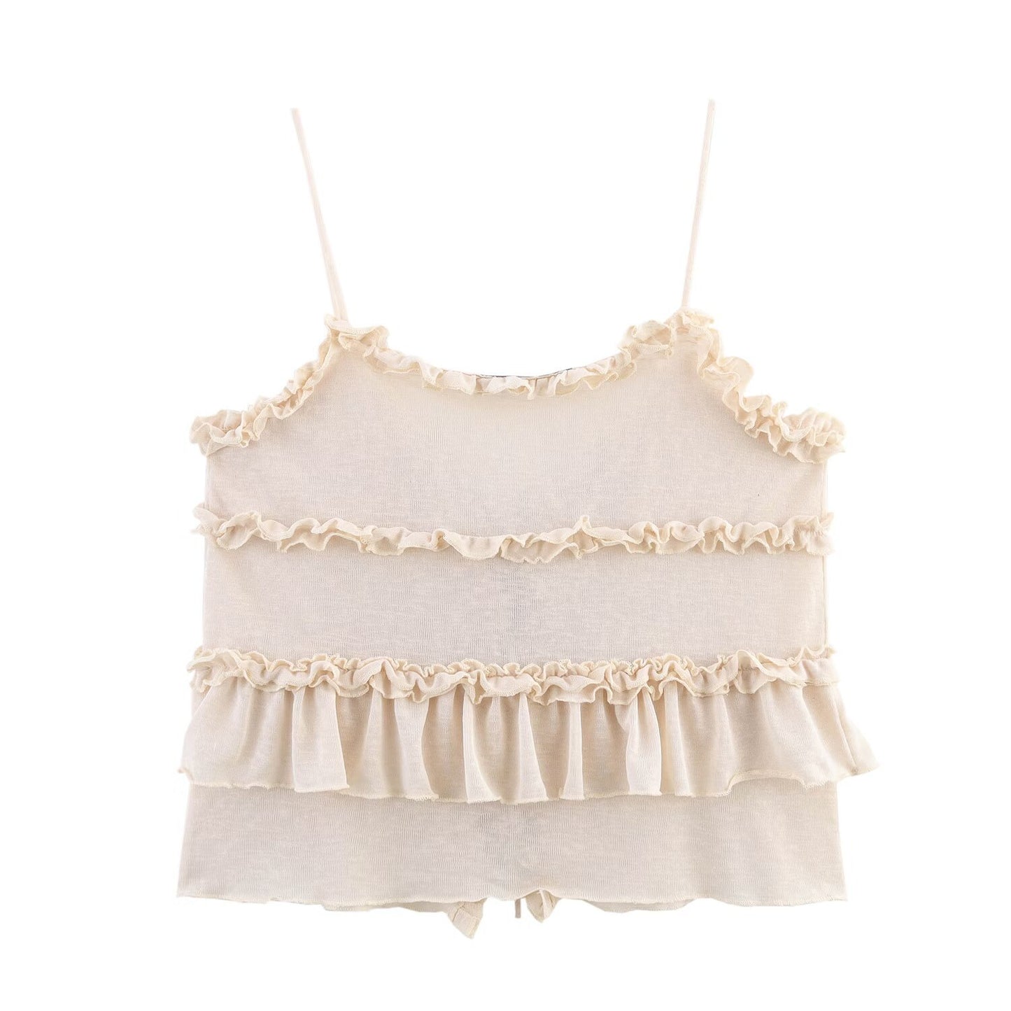 Ruffle pleated camisole tank top strapless