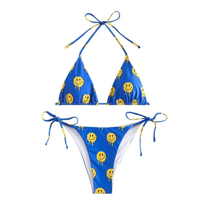 Tied beach smiley bikini