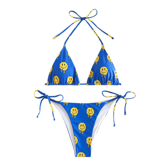 Tied beach smiley bikini