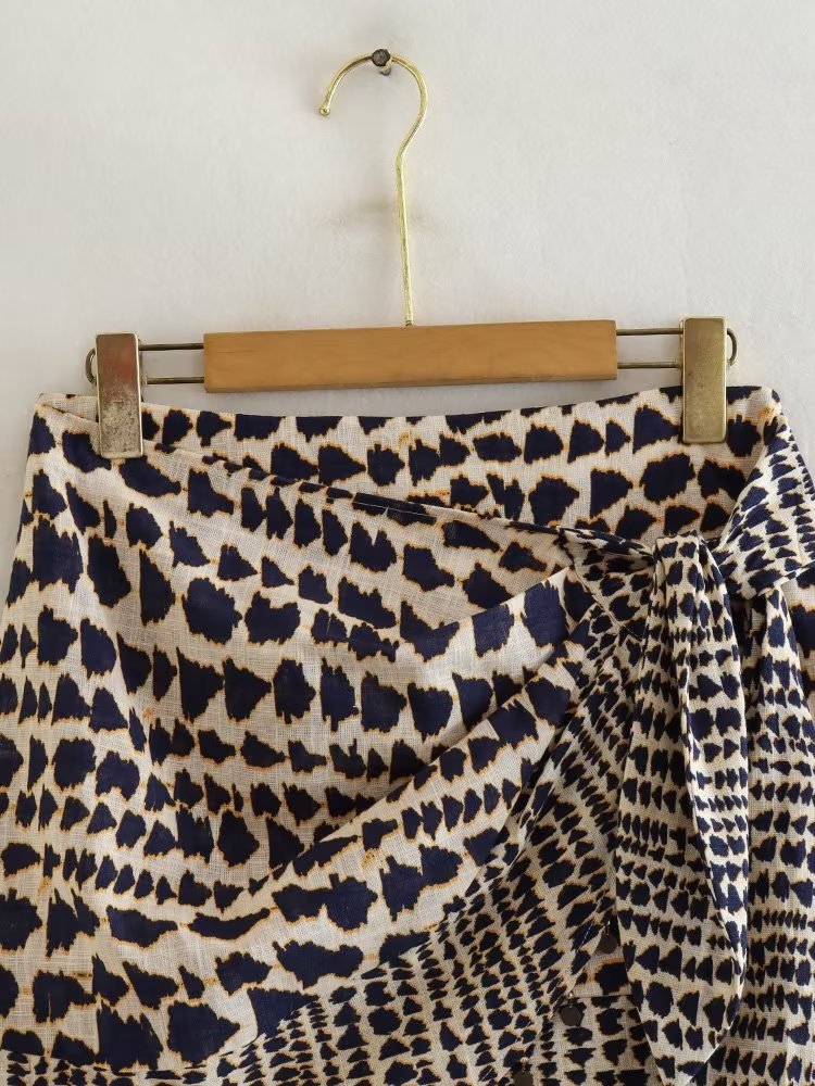 Printed mini skirt