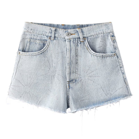Mid-Waist denim shorts