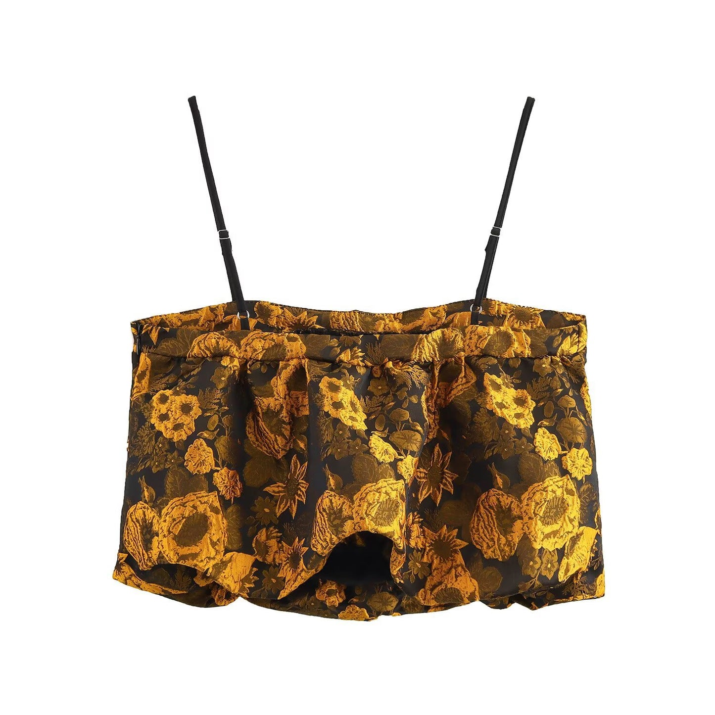 Jacquard camisole short vest top