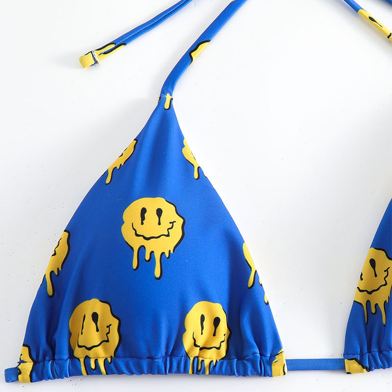 Tied beach smiley bikini