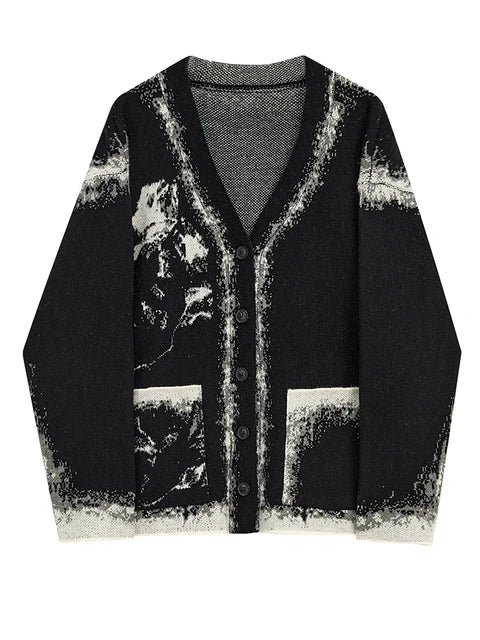 Black vintage oversized cardigan