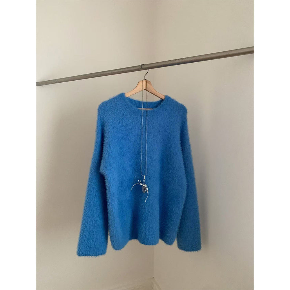 Rabbit hair oversized sweater