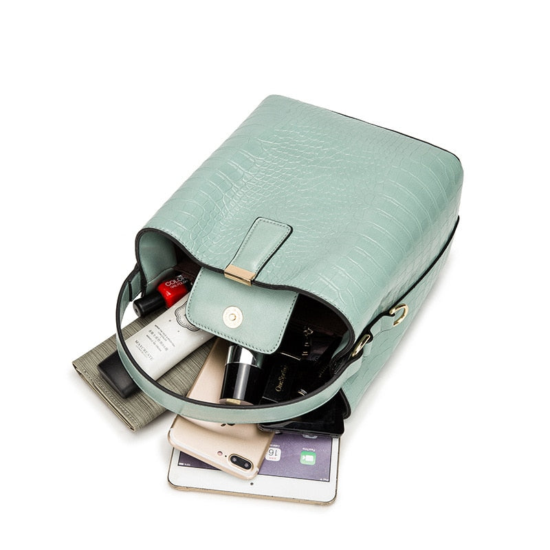 Crocodile messenger bag