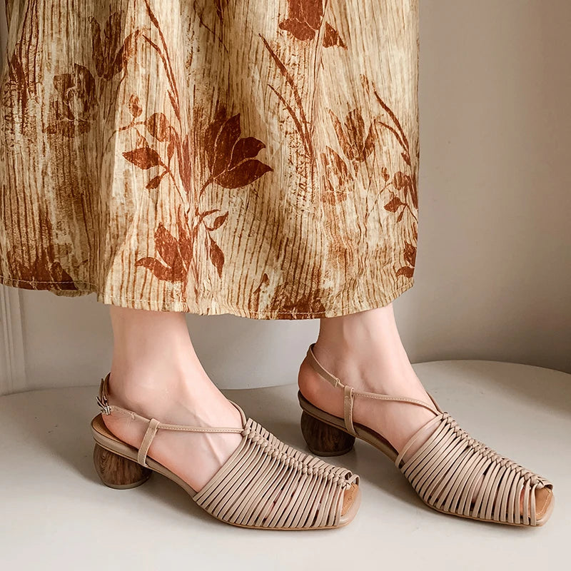 Genuine leather sandals