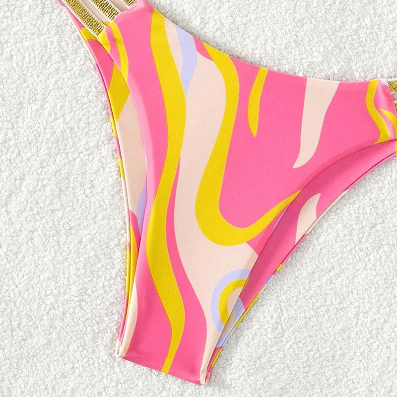 Ripple pattern bikini