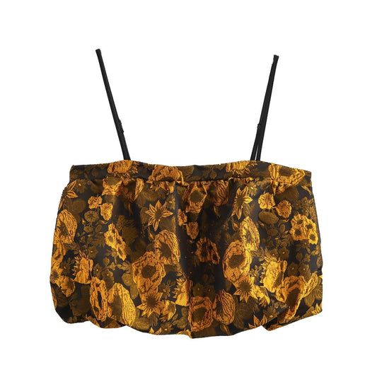 Jacquard camisole short vest top