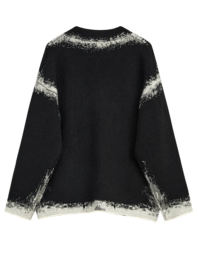 Black vintage oversized cardigan