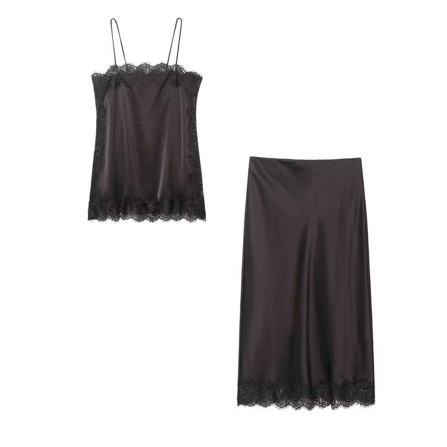 Lace top + skirt set