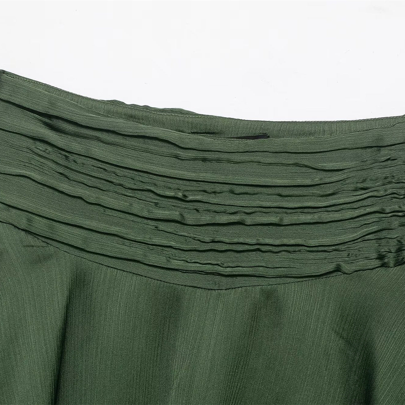 Silk texture layered decorative mini skirt