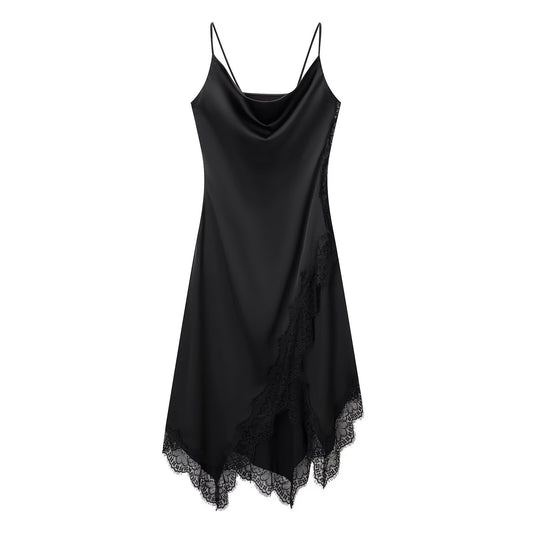 Silk textured lace dress for women's wear