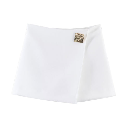 Square buckle skort