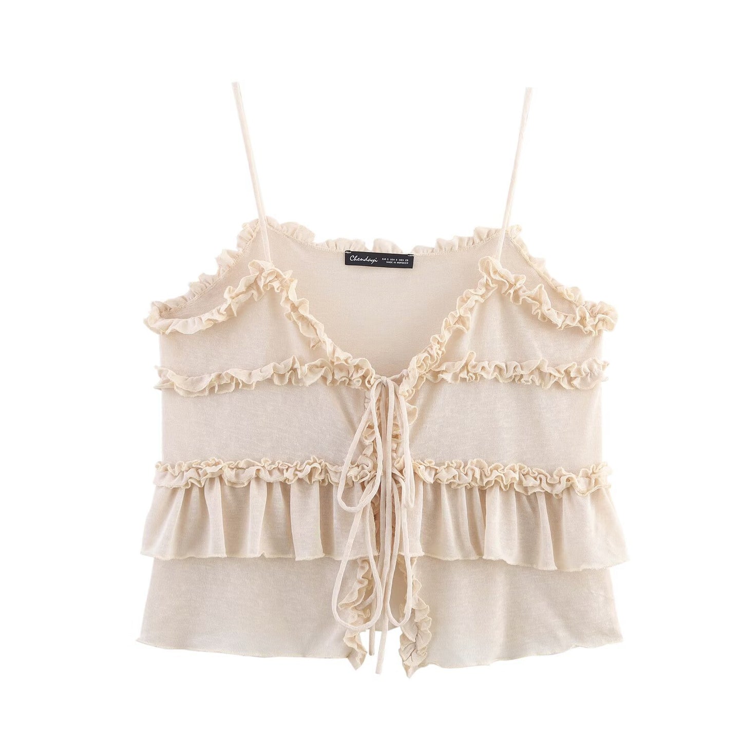 Ruffle pleated camisole tank top strapless