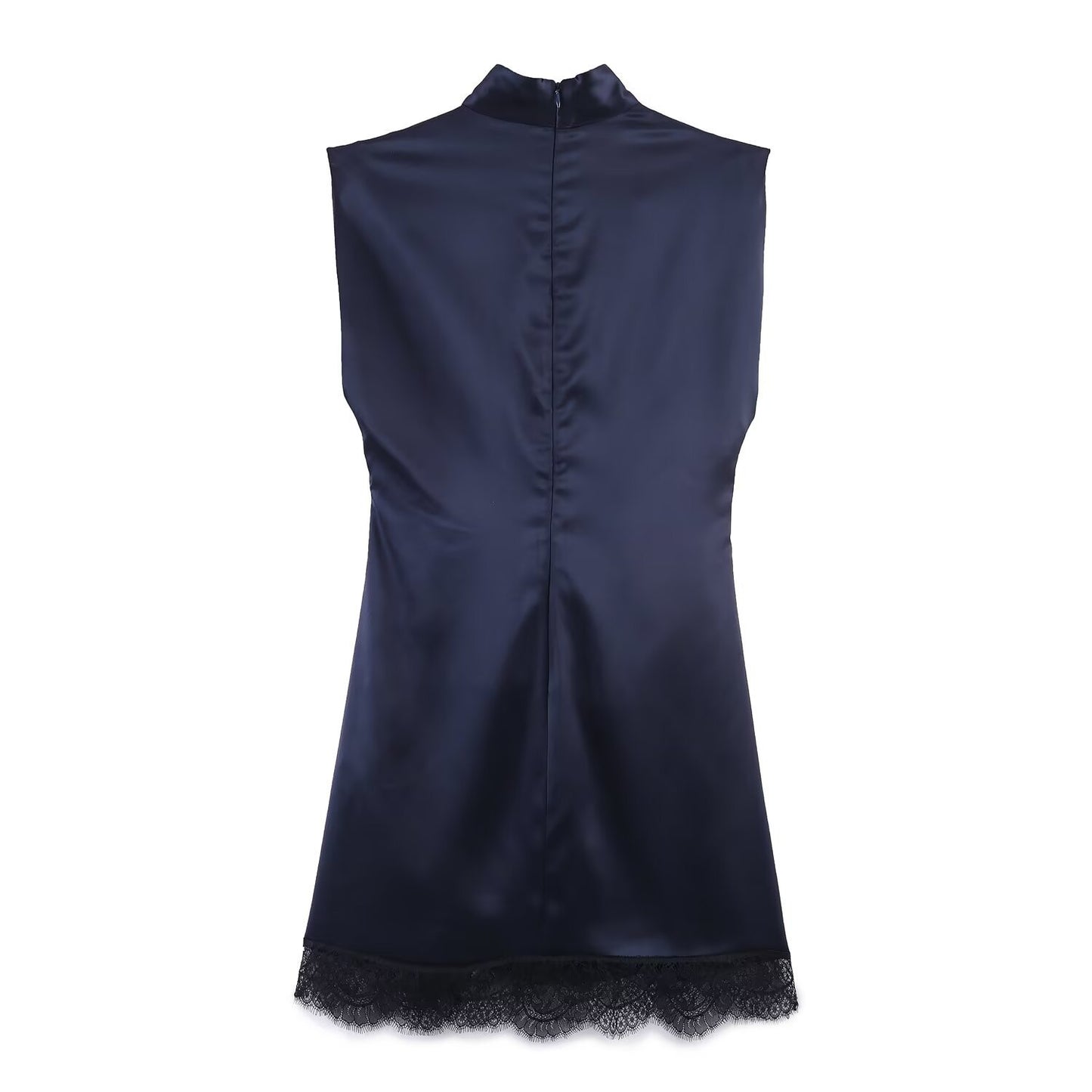 Lace patchwork mini dress