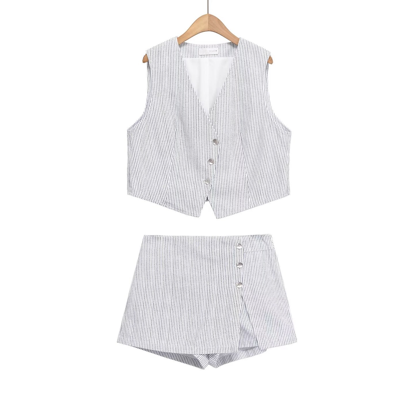 Striped vest top + striped shorts set
