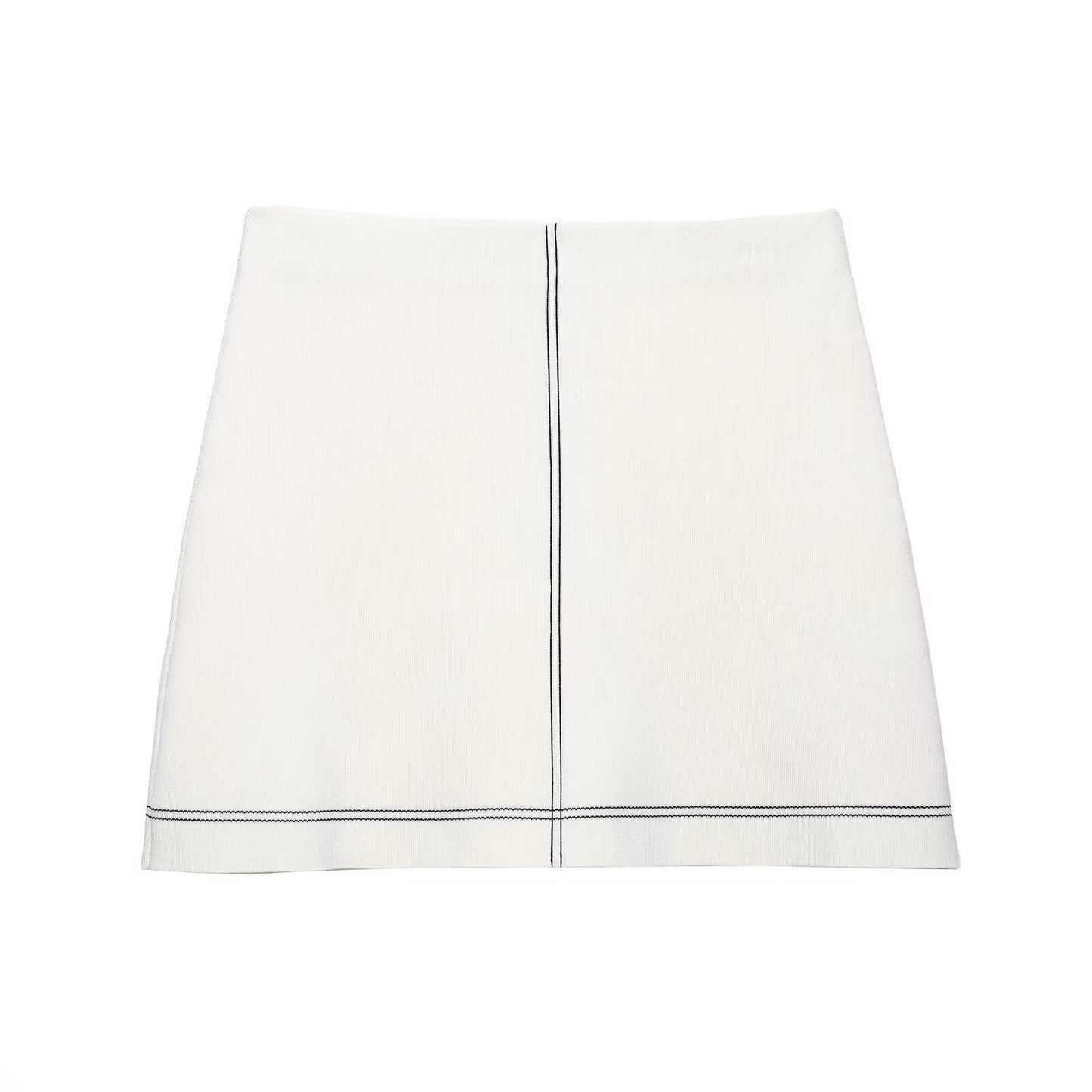 Decorative edge knitted mini  skirt
