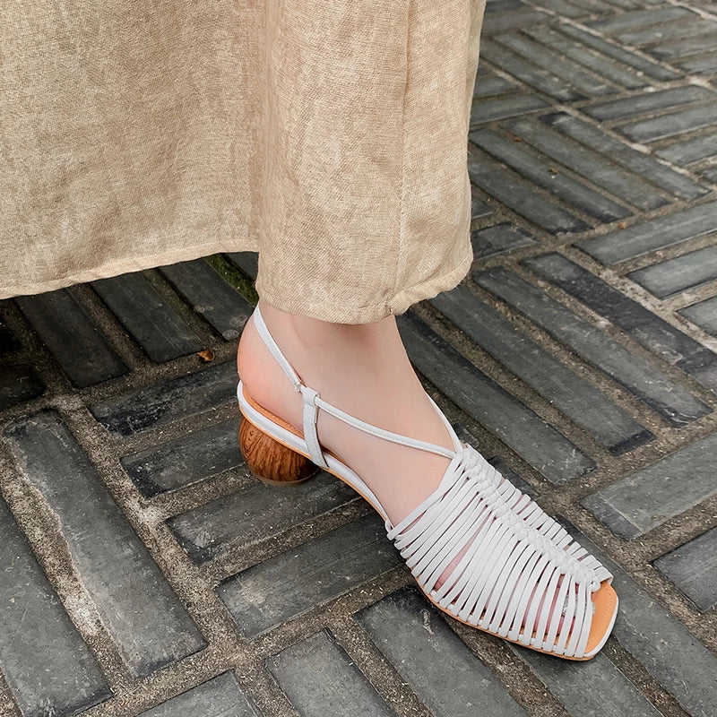 Genuine leather sandals