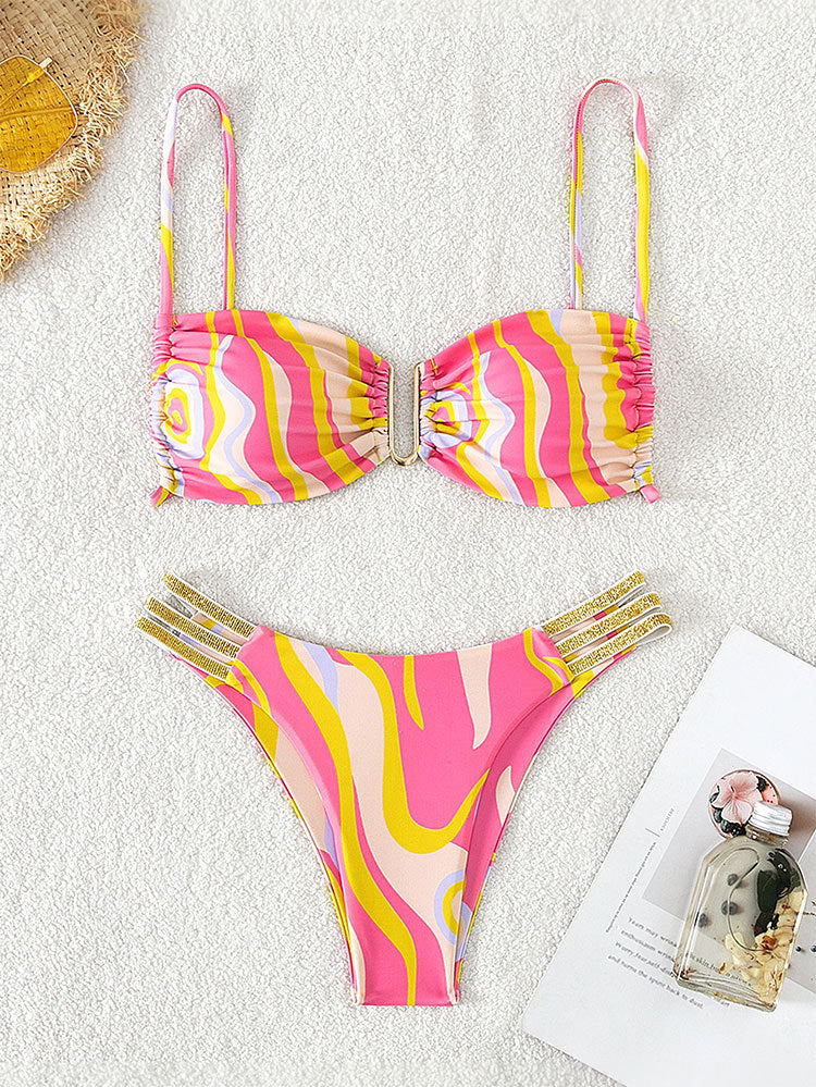 Ripple pattern bikini