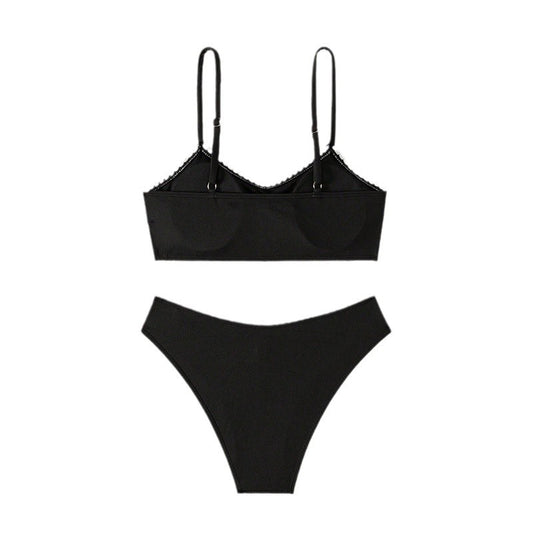 Black + white bikini