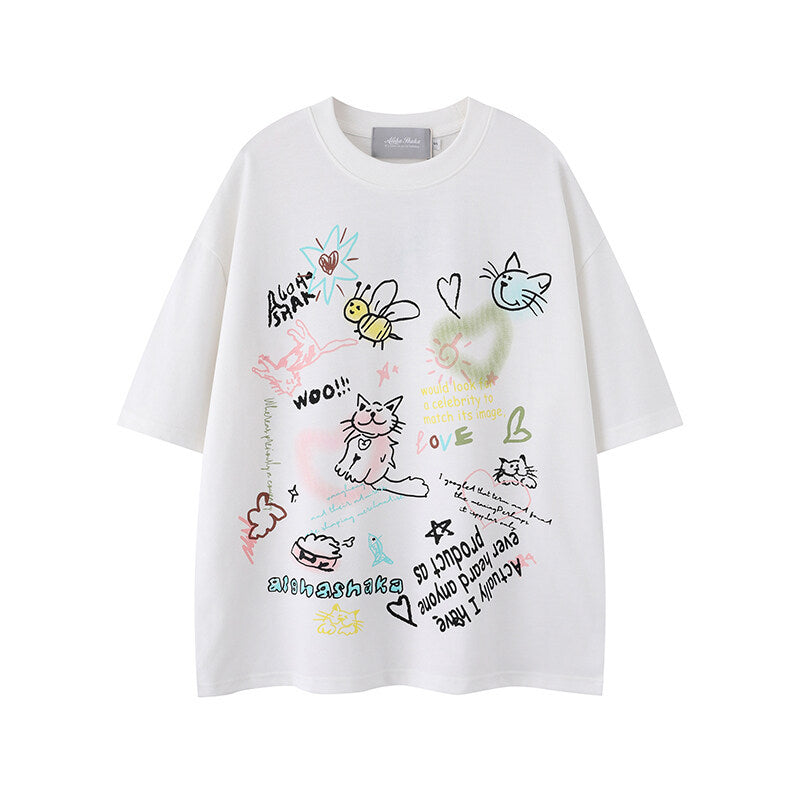 Casual T-shirts for men and women with short sleeves