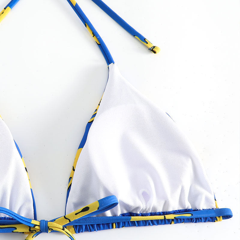 Tied beach smiley bikini