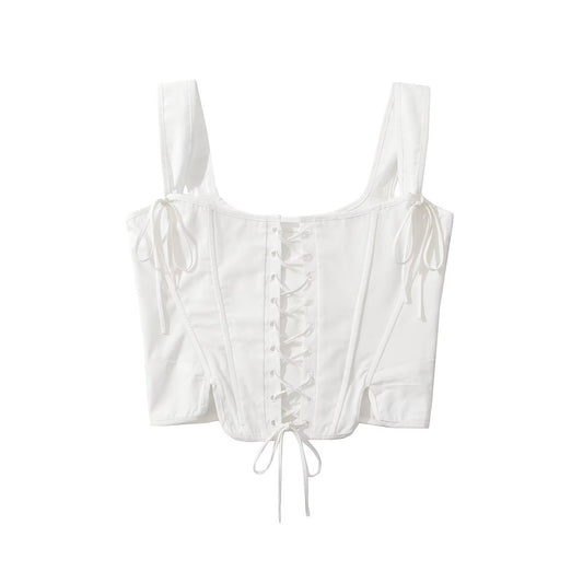 Cross strap camisole vest top
