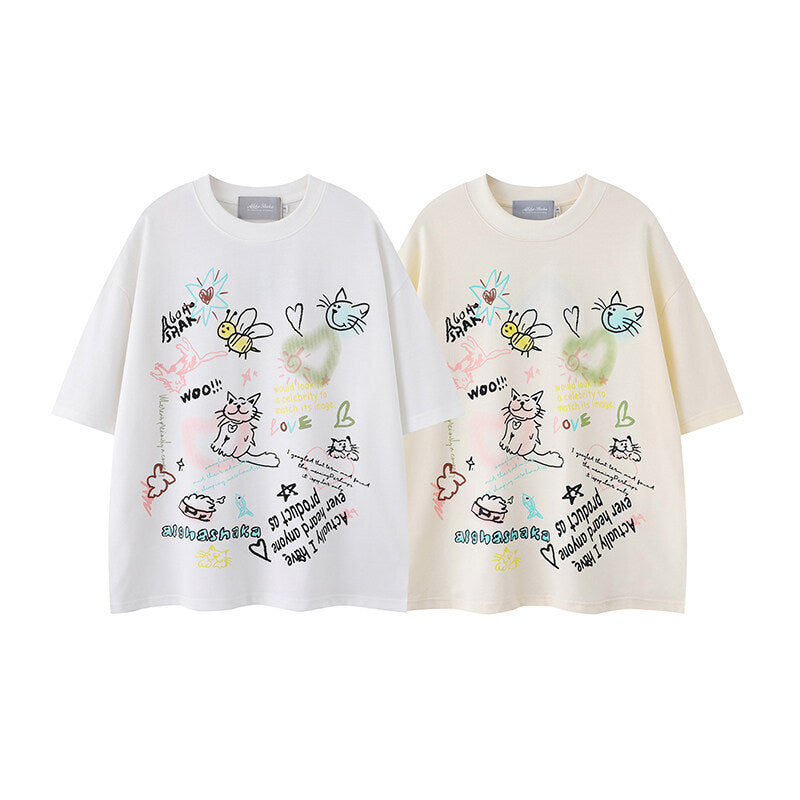 Casual T-shirts for men and women with short sleeves