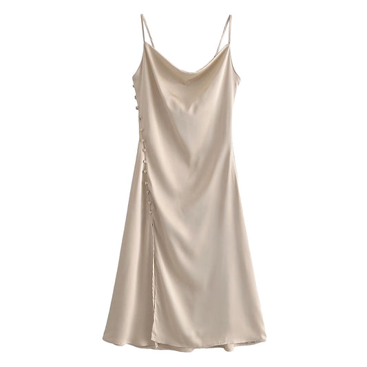 French silk-satin dress