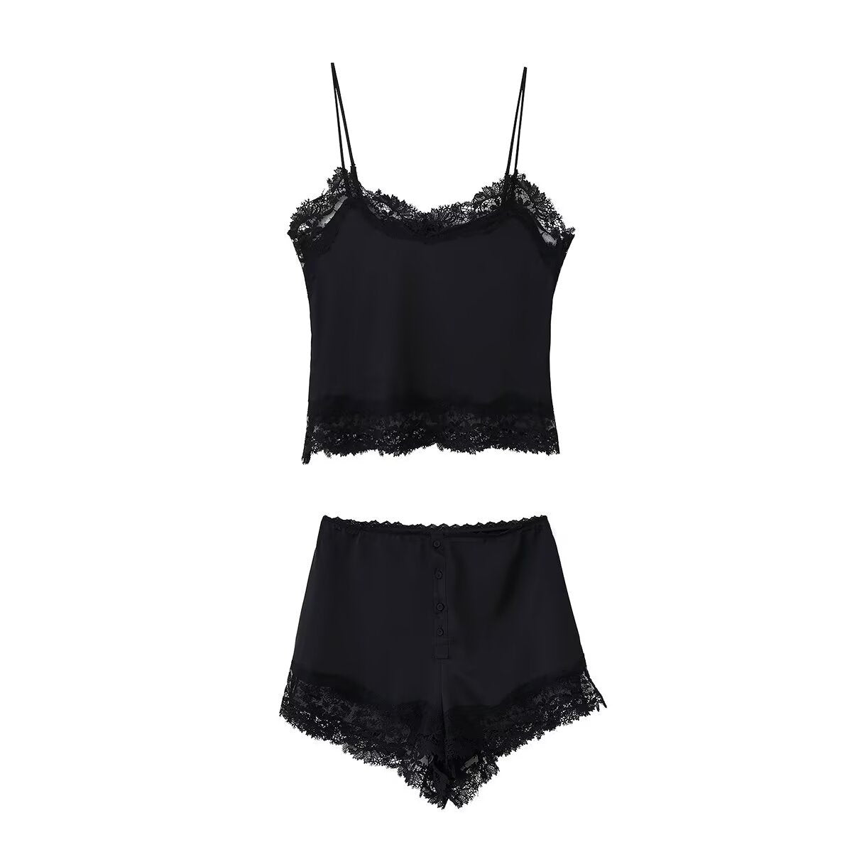 Silk camisole top + shorts