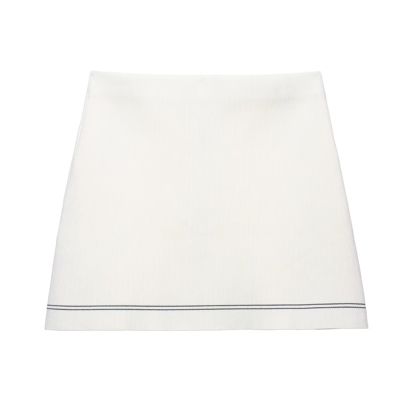 Decorative edge knitted mini  skirt