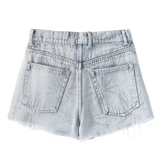 Mid-Waist denim shorts