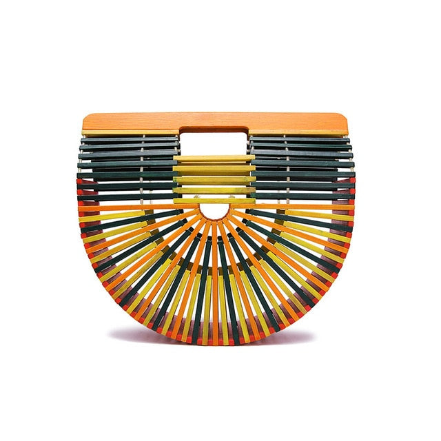 Bamboo summer beach bag