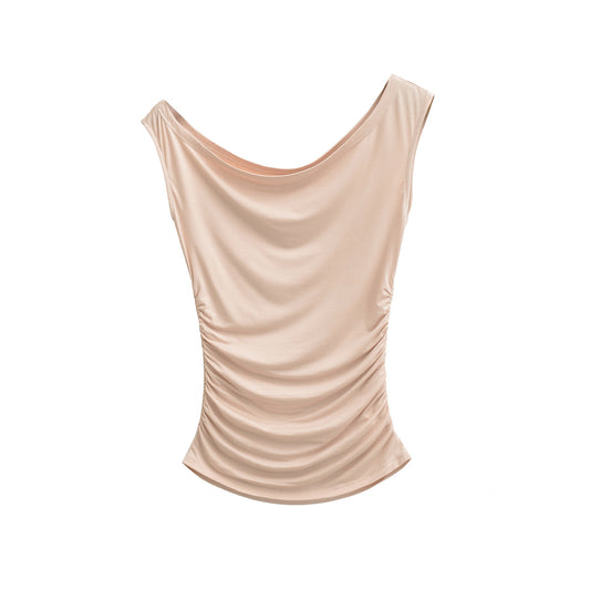 Slant neck T-shirt for women
