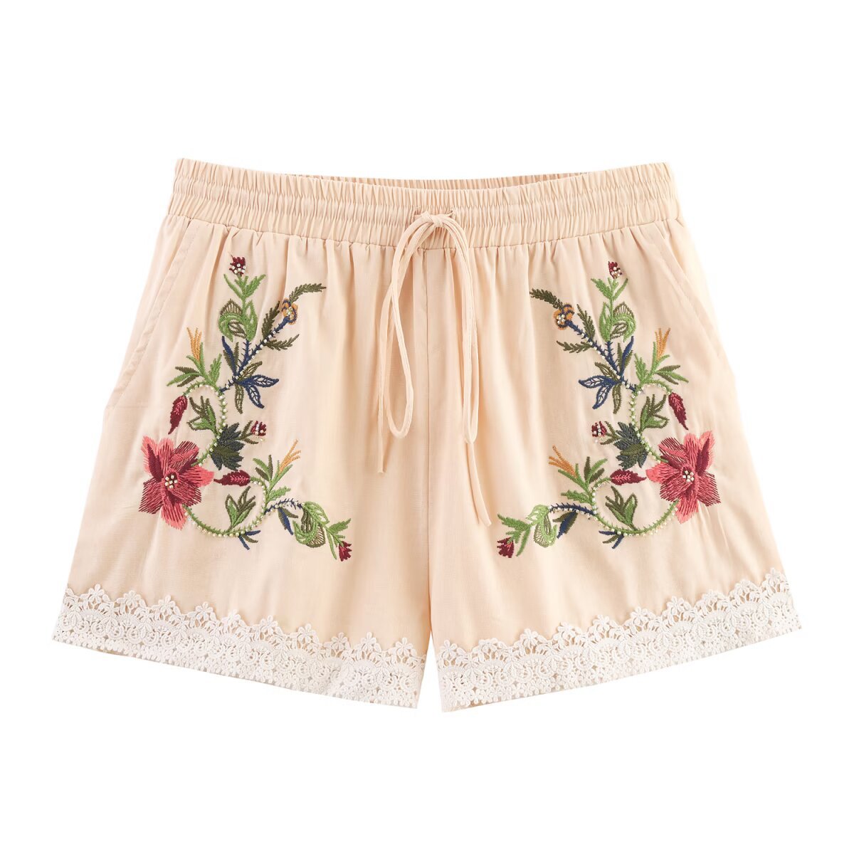 Embroidered top + shorts set