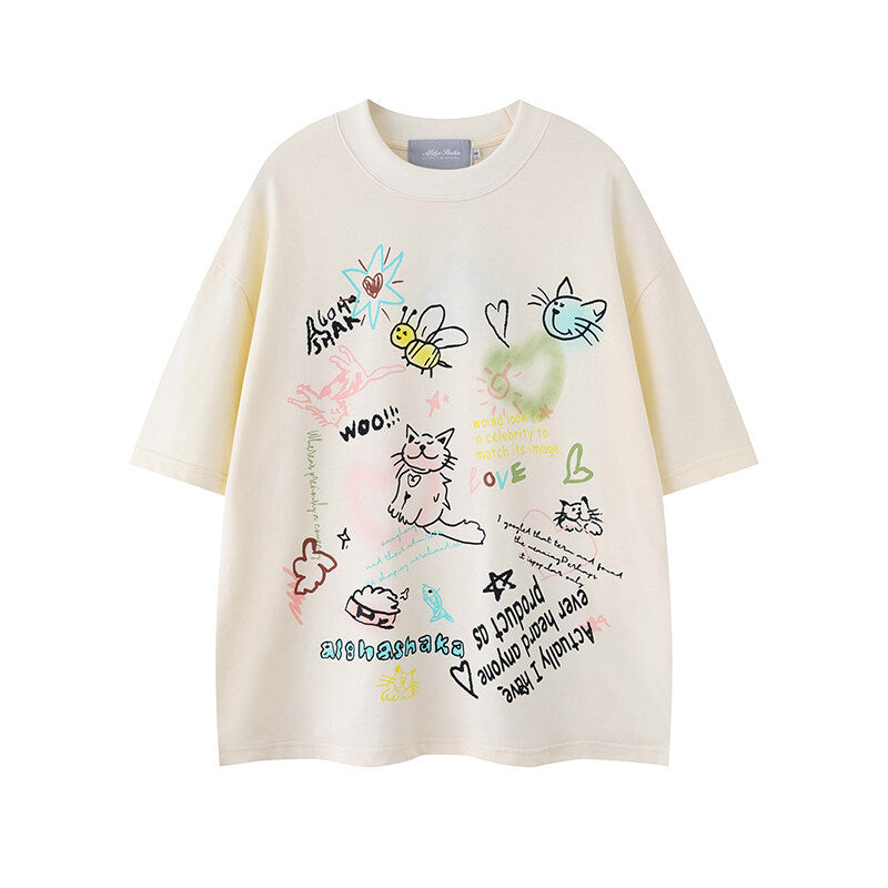 Casual T-shirts for men and women with short sleeves