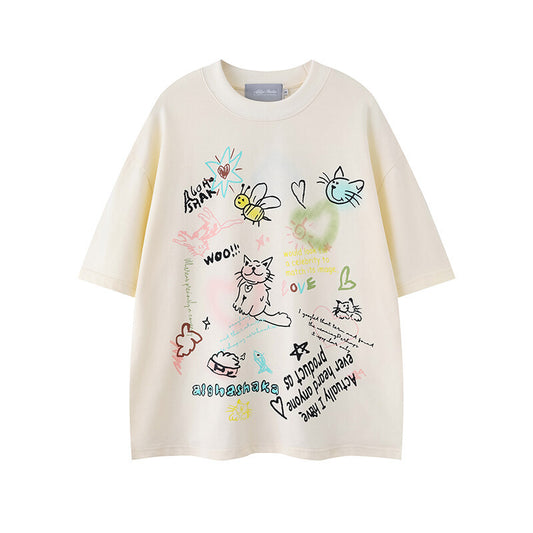 Casual T-shirts for men and women with short sleeves