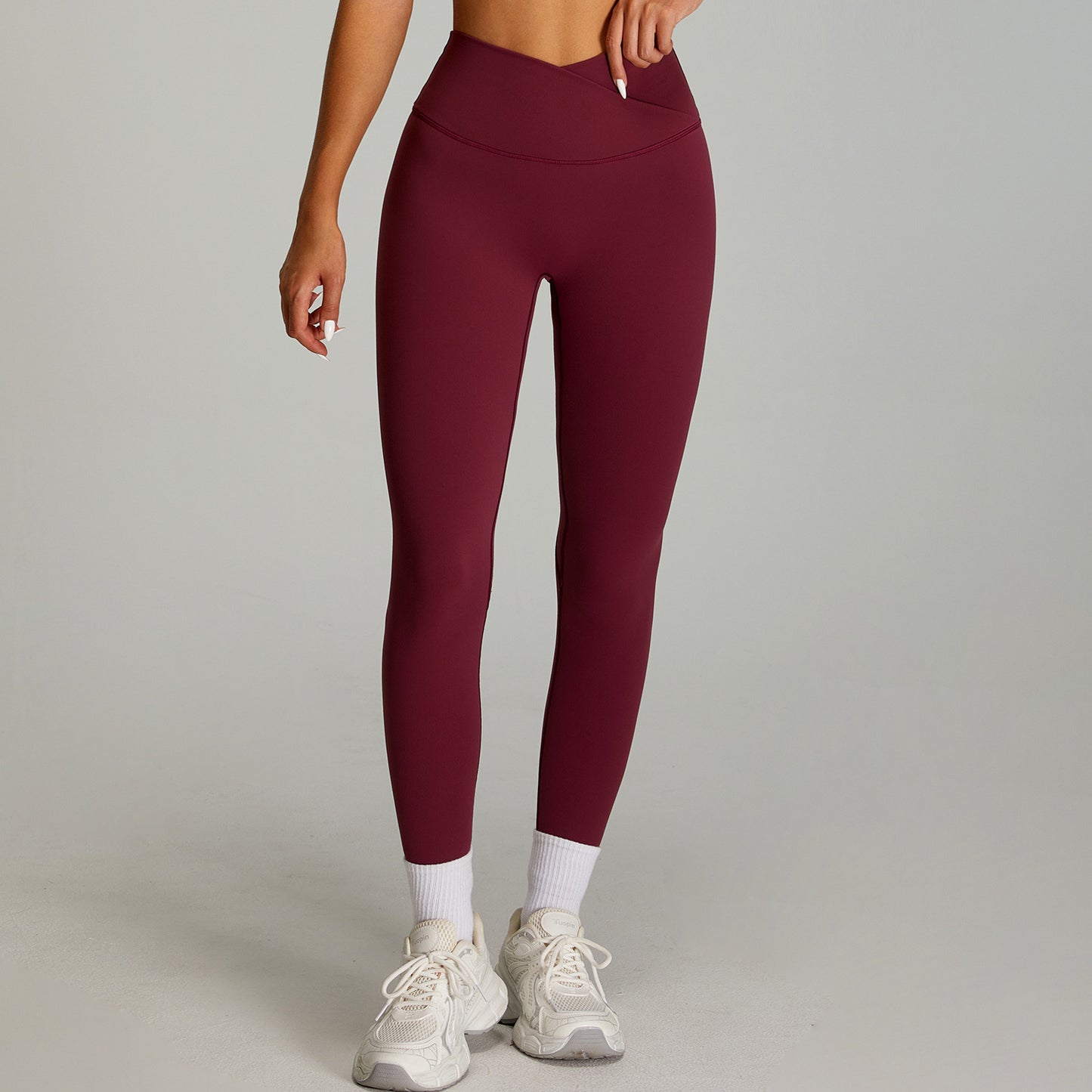 High waisted tight fitting sports pants for women