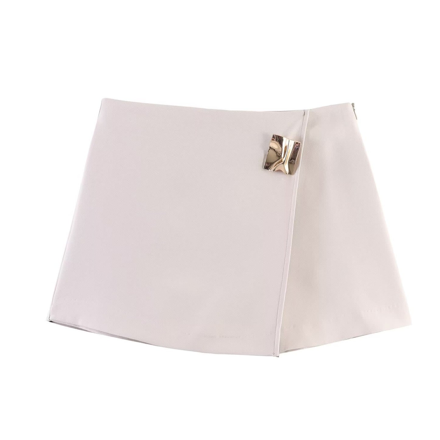 Square buckle skort
