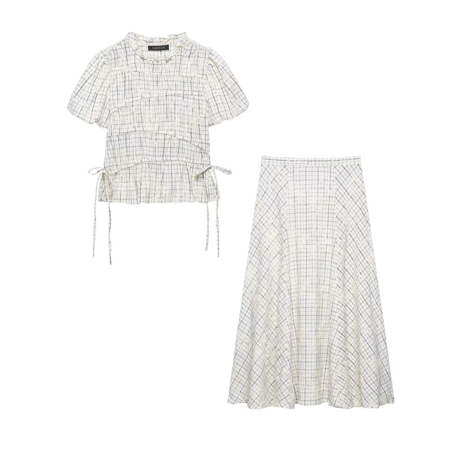 Butterfly knot top + skirt set