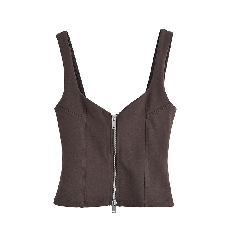 Zipped top + shorts set