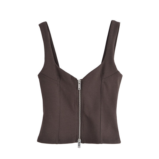 Zipped top + shorts set