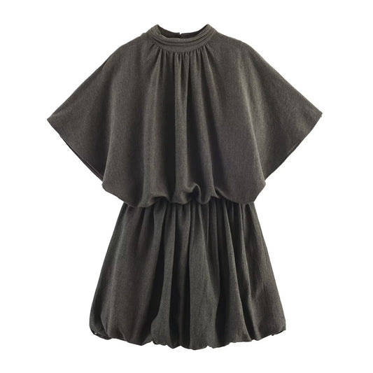 Balloon mini dress for women
