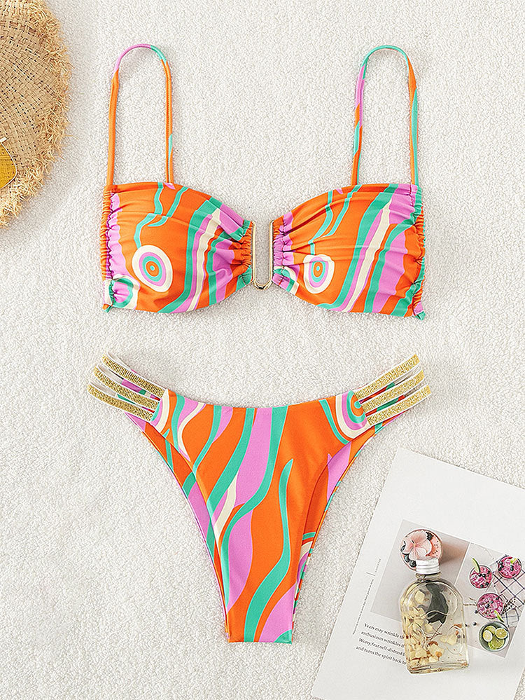 Ripple pattern bikini