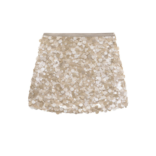 Glitter mini skirt
