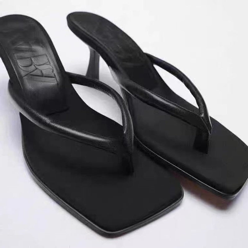 Slender high heels sandals